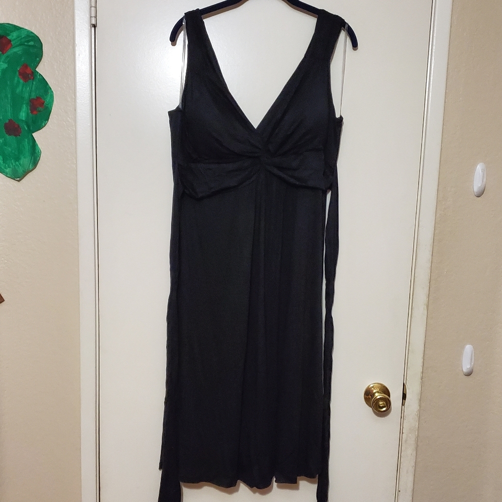BNWT 3X black dress with tie back